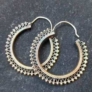 Brass Hoop Earrings